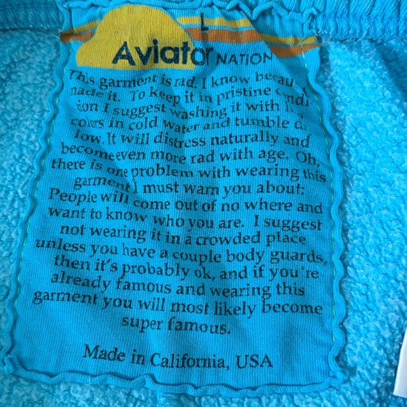 Aviator Nation Vibrant Blue Five Stripes Sweatpants - Picture 9 of 14